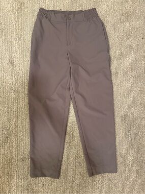 Beyond Yoga Women's Gray Pull On Tapered Travel Pants Pockets Small